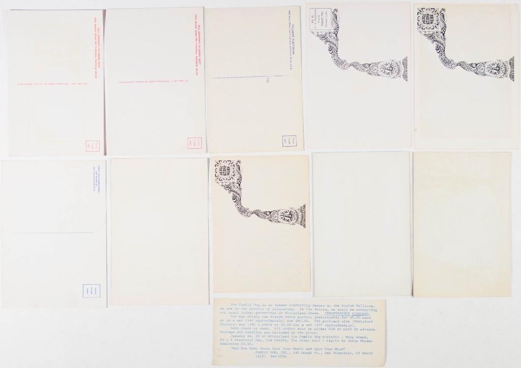 Lot of 11 Fillmore Winterland and Family Dog Assorted Postcards NG - 2