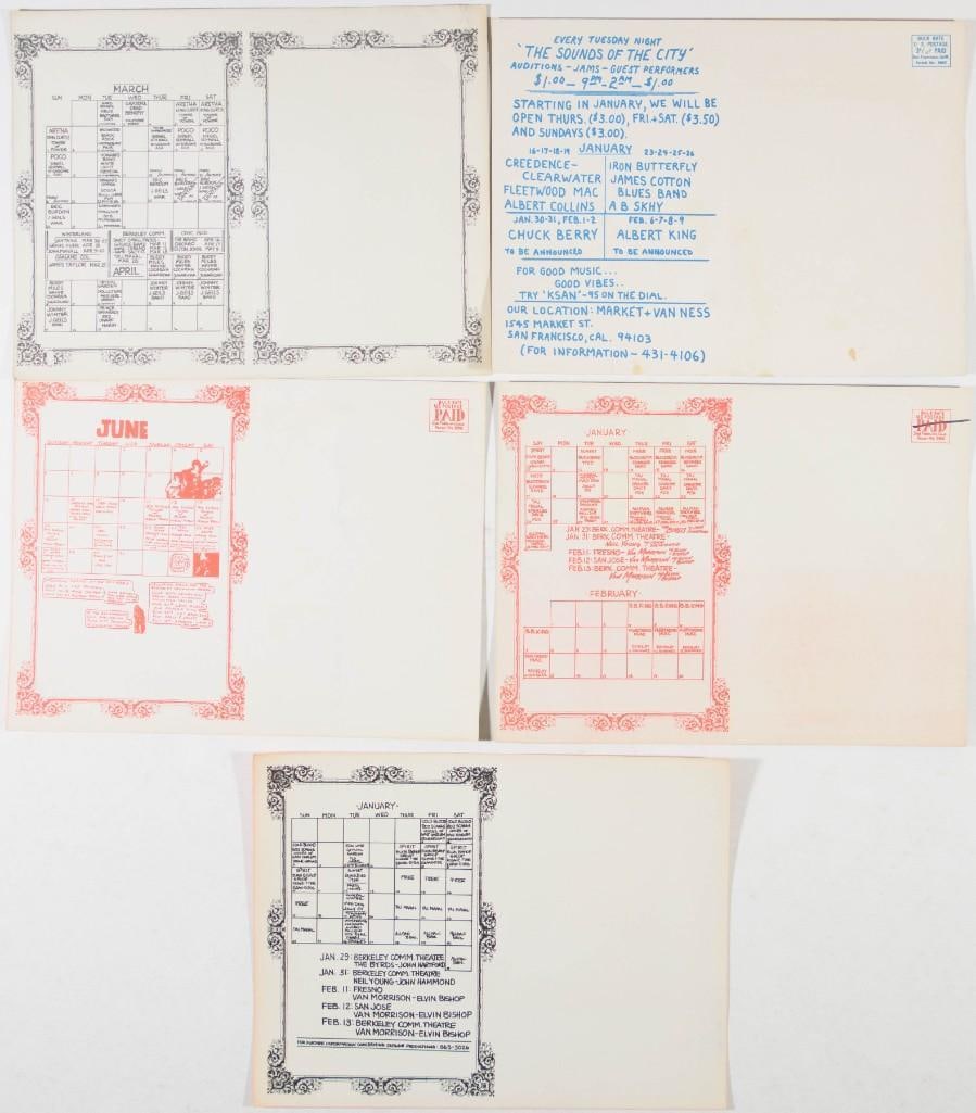 Group of 5 Bill Graham Double Postcards Near Mint 81 - 2