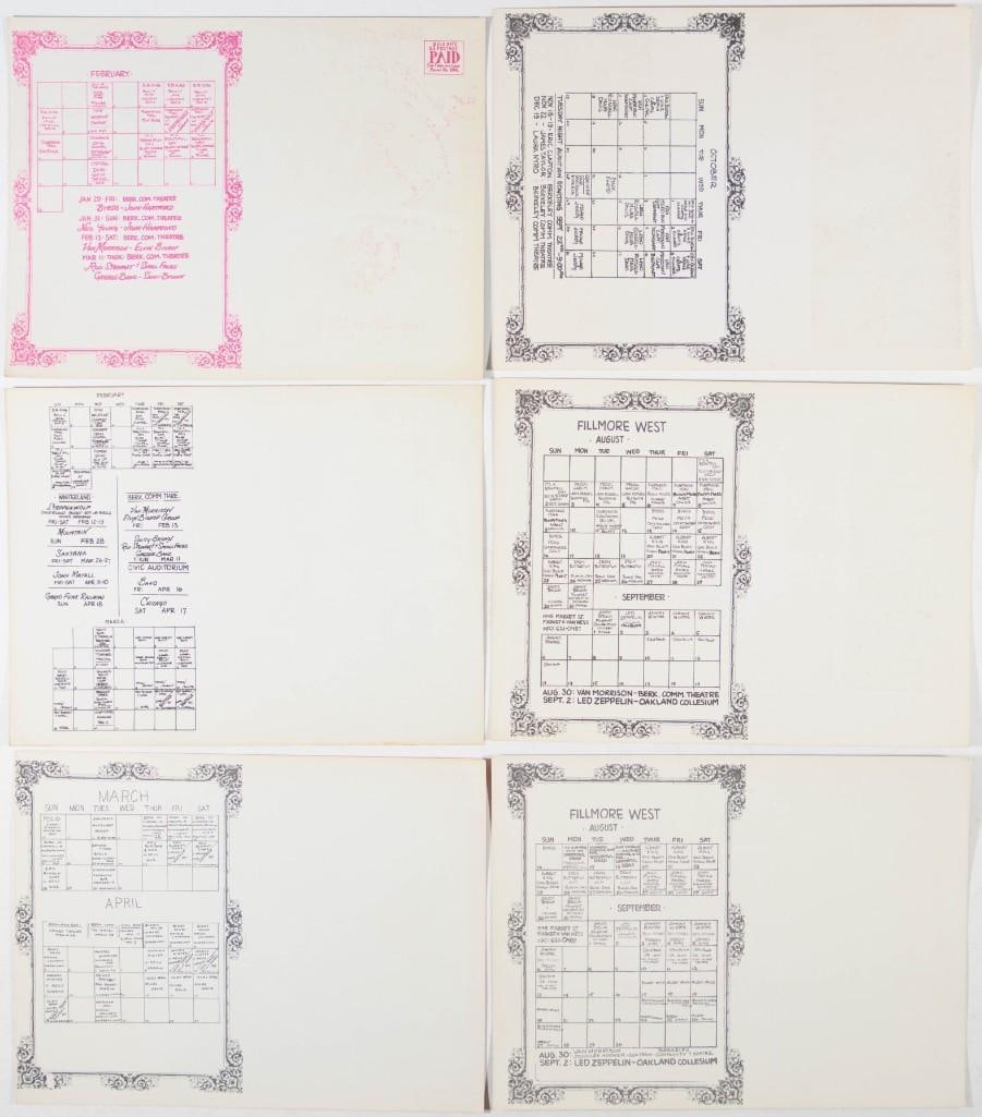 Group of 6 Bill Graham Double Postcards Near Mint 81 - 2