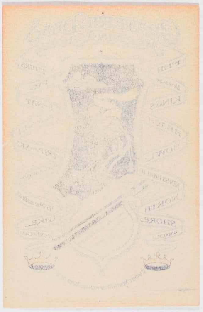 1968 AOR-3.29 Grateful Dead Kings Beach Bowl Lake Tahoe Handbill Excellent 73 - 2