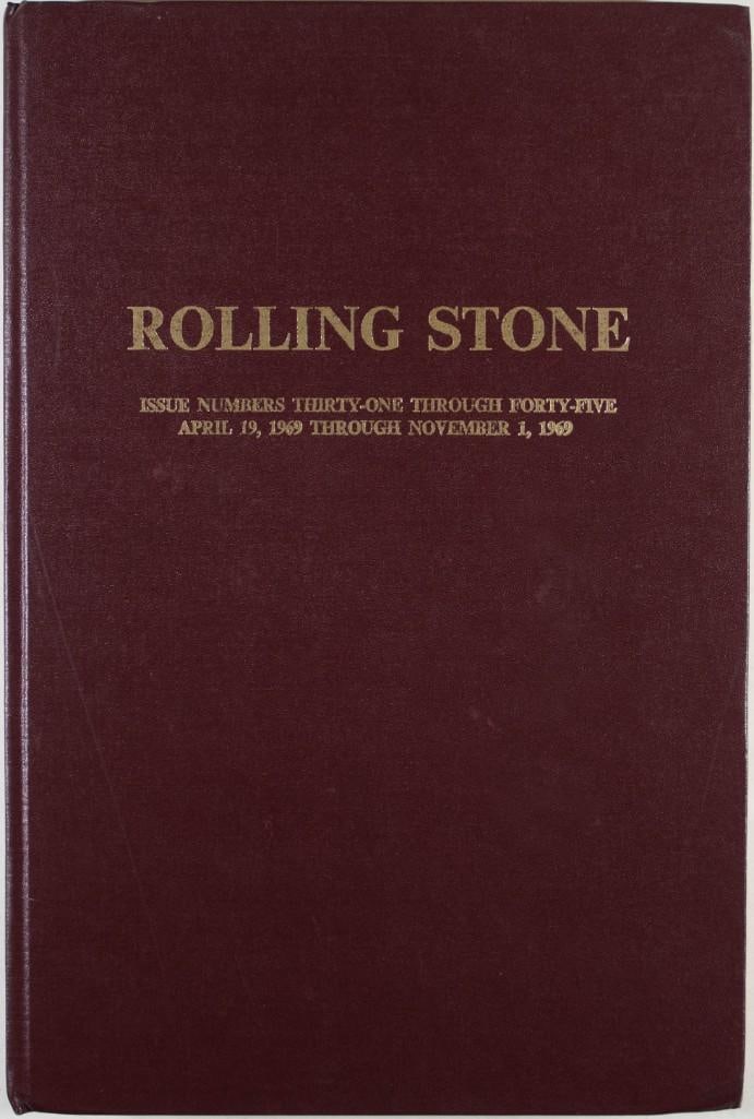 Rolling Stones Magazine Vol. 3 Issues 31-45 Hardbound Book Excellent 79: More than any other publication, Rolling Stone Magazine was responsible for chronicling the music culture, politics, and lifestyle of the 1960’s youth movement. The tabloid was originally