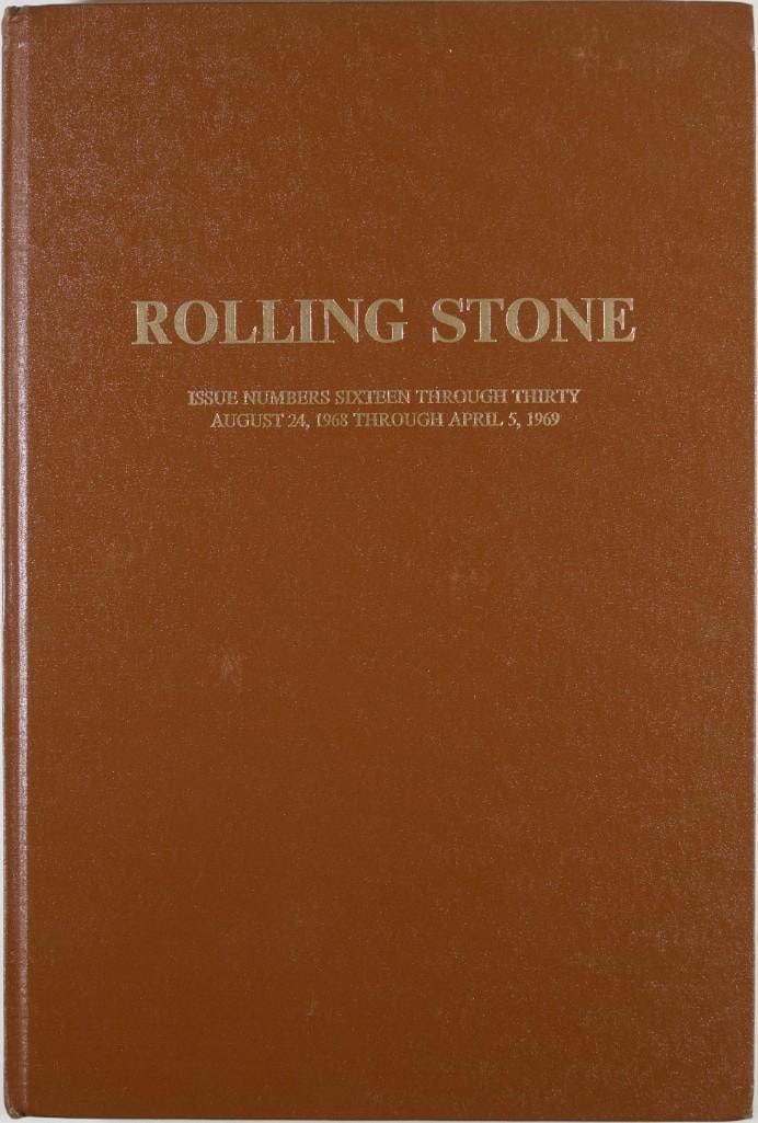 Rolling Stone Magazine Vol. 2 Issues 16-30 Hardbound Book Excellent 79: More than any other publication, Rolling Stone Magazine was responsible for chronicling the music culture, politics, and lifestyle of the 1960’s youth movement. The tabloid was originally