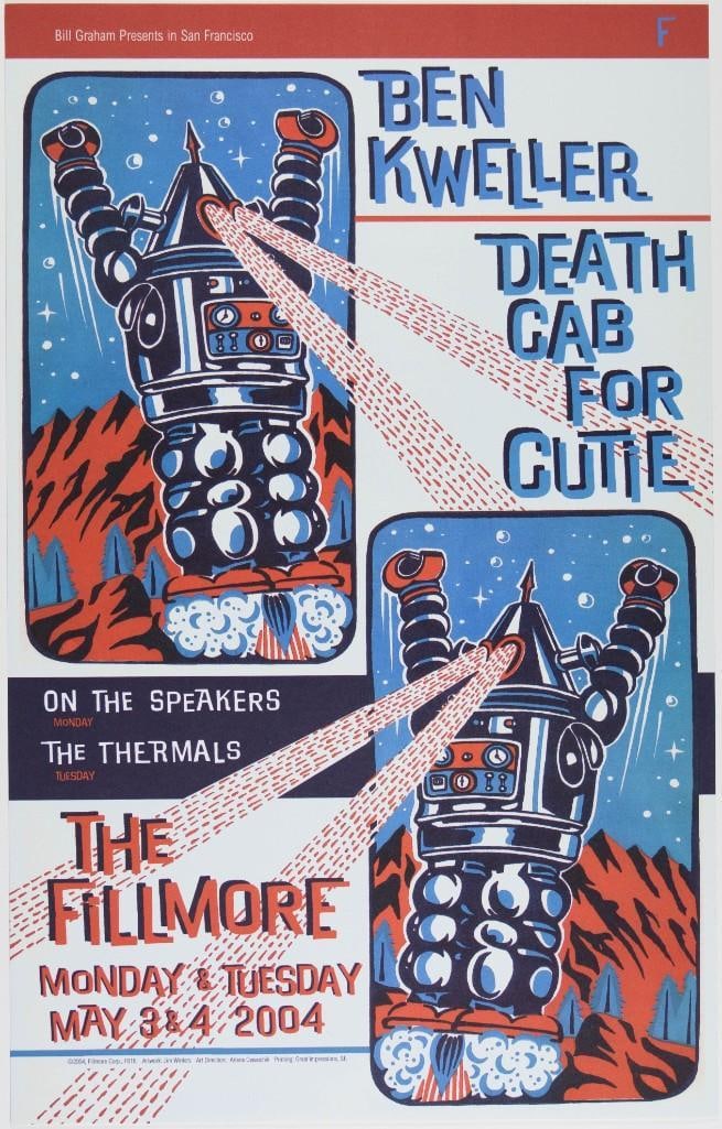 2004 NF-616 Death Cab For Cutie Ben Kweller The Fillmore Poster Mint 91 (1 of 2)