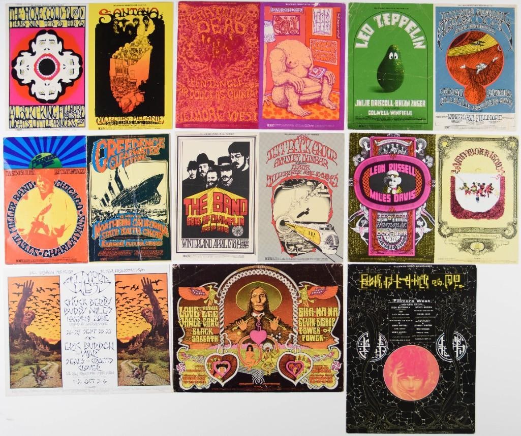 Lot of 9 Bill Graham Numbered Series Double Sized Postcards NG (1 of 2)