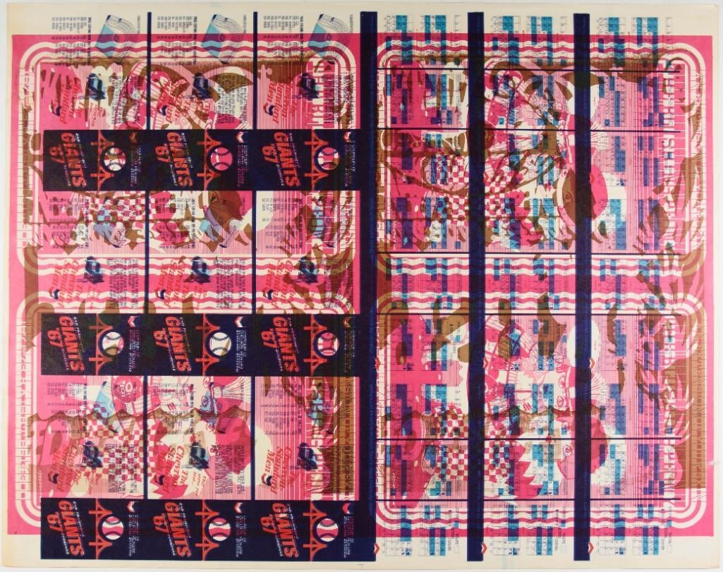 1967 NR-17 Blushing Peony Berkeley Bonaparte Press Wipe Poster Excellent 79 - 2