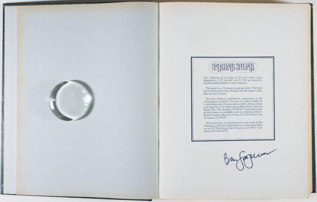 Rolling Stone Magazine Issues 201-210 Hardbound Book Near Mint 85 - 2