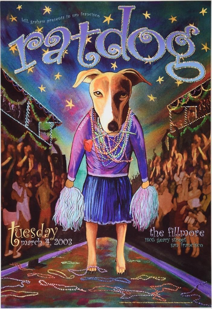 2003 NF-557 Ratdog The Fillmore Poster Near Mint 87: The New Fillmore concert poster series was initiated in 1988 when legendary promoter Bill Graham started producing events again at the historic original Fillmore Auditorium in San Francisco. Though th