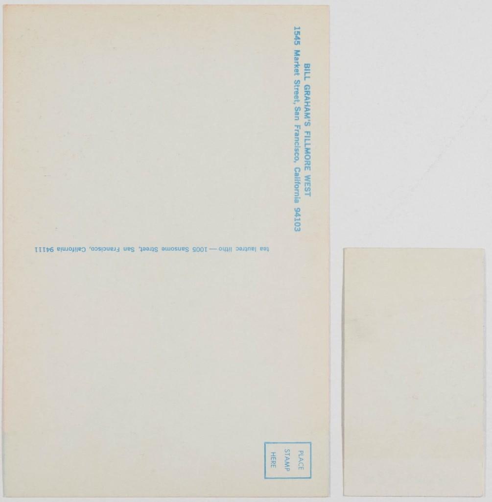 1968 BG-145 Ten Years After Country Weather Sun Ra Fillmore West Postcard & Ticket Near Mint 89 - 2