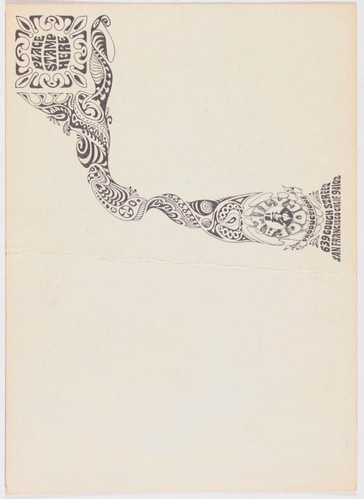 1968 FD-111 Siegal Schwall Kaleidoscope Avalon Ballroom Postcard Extra Fine 67 - 2