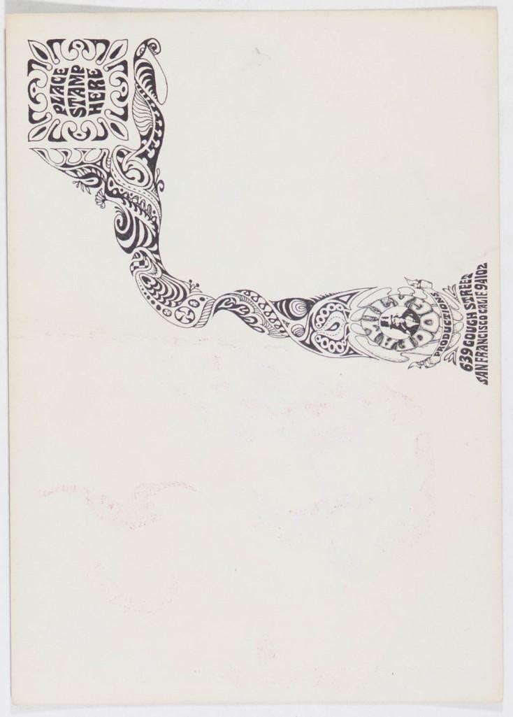 1968 FD-108 Blues Project Genesis Avalon Ballroom Postcard Excellent 70 - 2