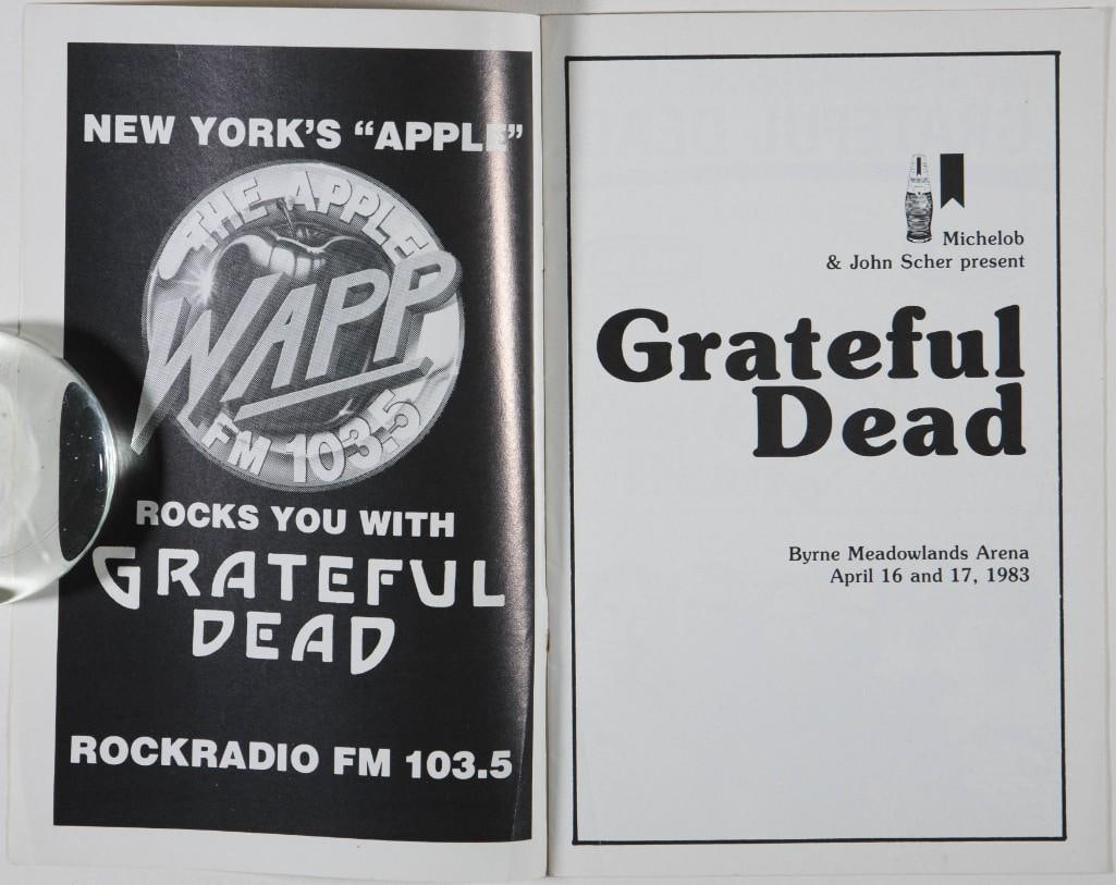 1983 Grateful Dead Byrne Meadowlands Arena Program Excellent 79 - 2