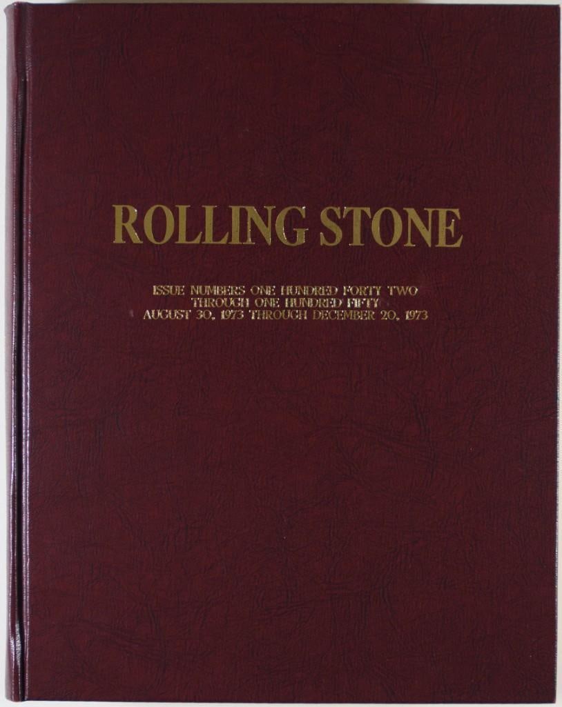 Rolling Stone Magazine Issues 142-150 Hardbound Book Near Mint 85: More than any other publication, Rolling Stone Magazine was responsible for chronicling the music culture, politics, and lifestyle of the 1960’s youth movement. The tabloid was originally