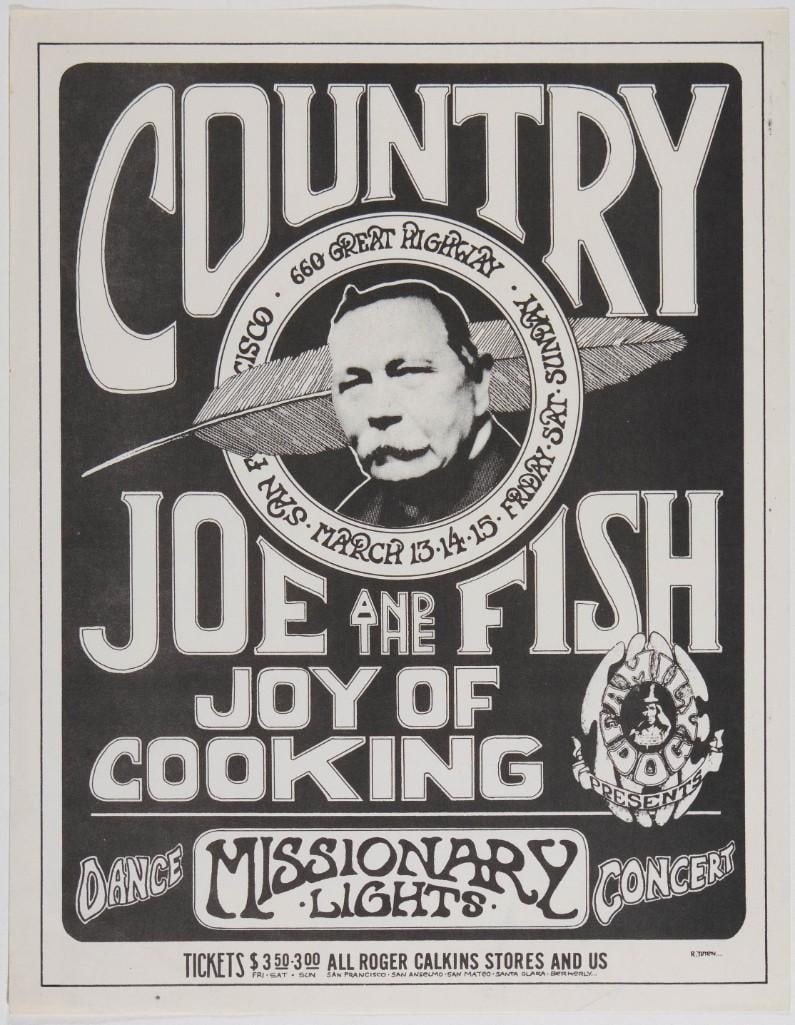 1970 FD-700313 Country Joe & the Fish Joy of Cooking 660 Great Highway Handbill Near Mint 81: Approximately seven months after The Family Dog was forced out of the Avalon Ballroom, Chet Helms opened up shop on the Great Highway. The site was at the former Edgewater Ballroom, part of the Playla