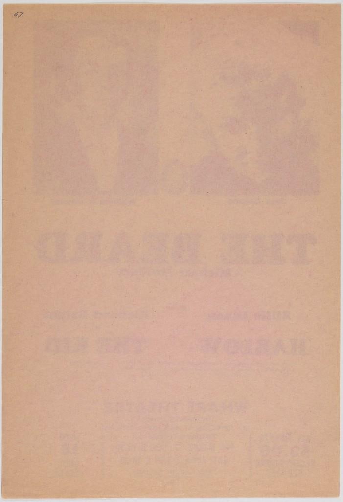 1967 The Beard The Wharf Theatre Handbill Near Mint 87 - 2