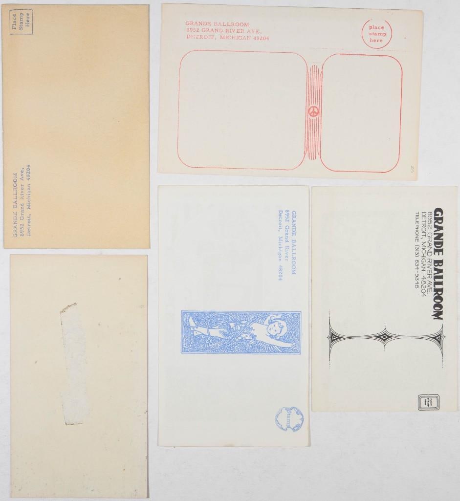 Lot of 5 Grande Ballroom Detroit Cards NG - 2