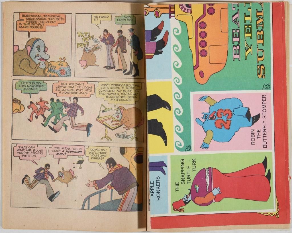 1968 Beatles Yellow Submarine Comic Book w/ Poster Excellent 75 - 2