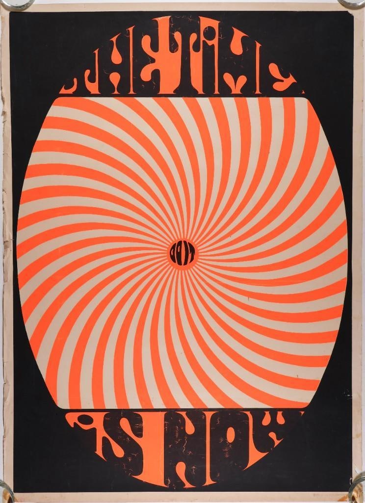 1960s The Time Is Now Blacklight Headshop Poster Extra Fine 61 (1 of 2)
