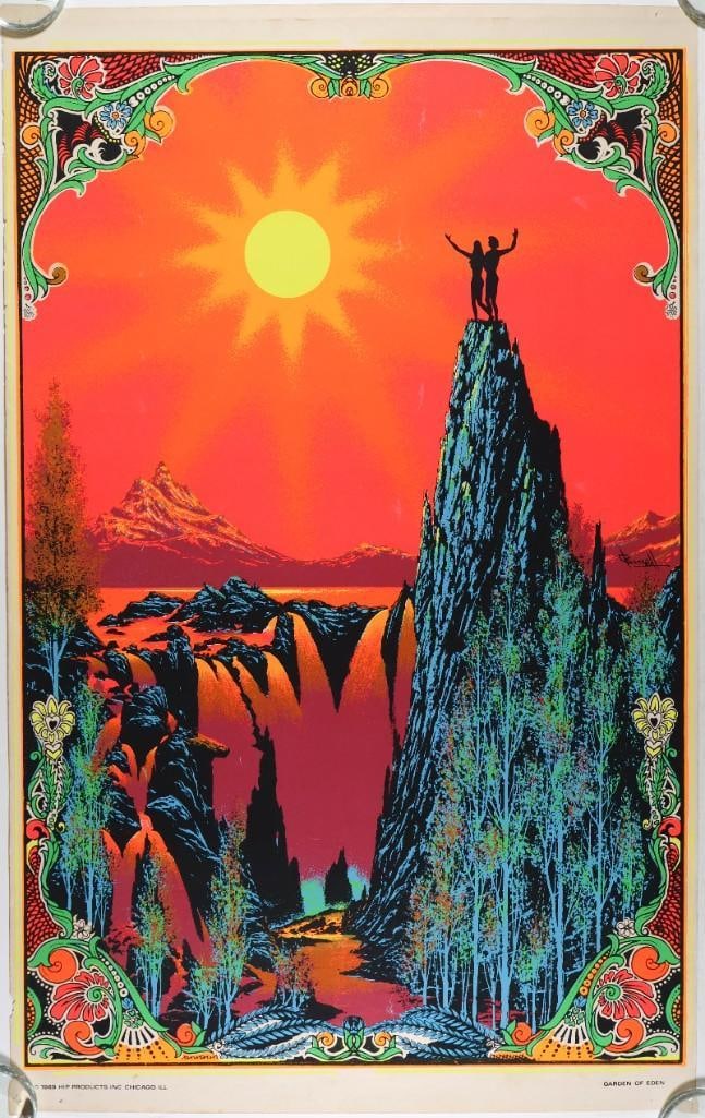1969 Garden of Eden Blacklight Headshop Poster Extra Fine 65 (1 of 2)