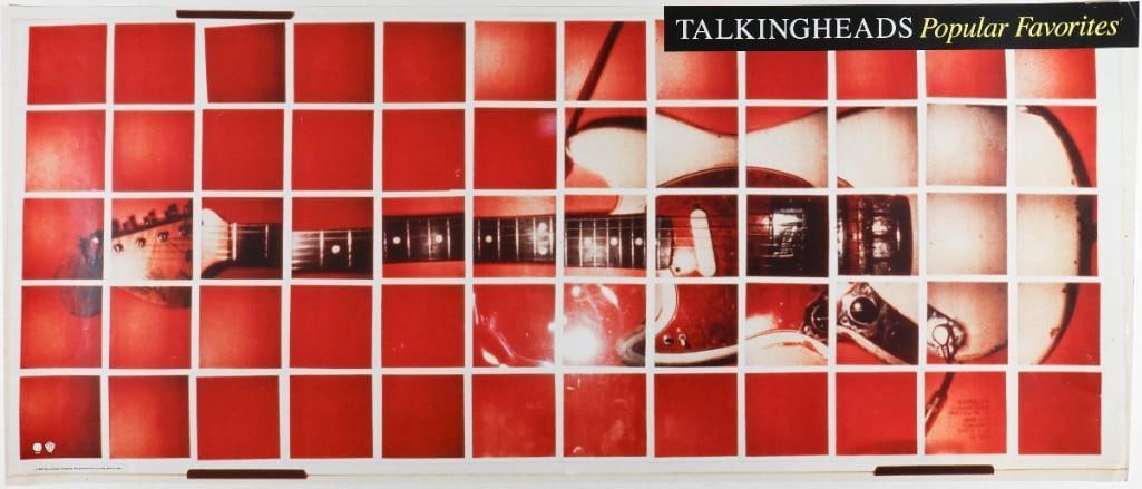 1992 The Talking Heads Popular Favorites Promotional Poster Near Mint 81: Here's a promo poster for the 1992 release of "Popular Favorites 1976–1992: Sand in the Vaseline", a two-disc compilation album by Talking Heads. It contained two previously