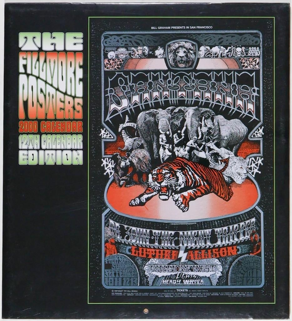2000 The Fillmore Posters Calendar SEALED: This calendar from 2000 features many classic images from Fillmore posters. The cover utilizes the Norman Orr BG-248 artwork. Condition Details: Sealed --CRITICAL DETAILS-- --TITLE The Fillmore