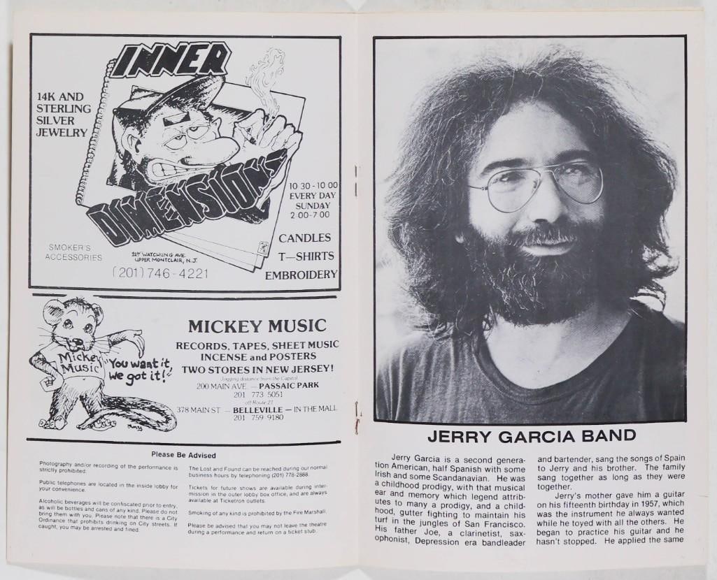 1981 Jerry Garcia Band Dr. John Capitol Theatre Program Extra Fine 65 - 2