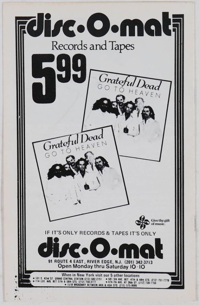 1981 Jerry Garcia Band Dr. John Capitol Theatre Program Extra Fine 65 - 3