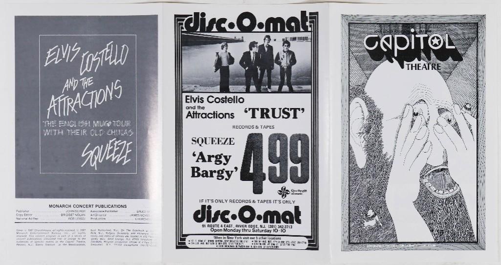 1981 Elvis Costello & The Attractions Capitol Theatre Program Excellent 79: This program was produced for Elvis Costello and the Attractions at the Capitol Theatre in 1981. During the 1970s and early 1980s, the famous Capitol Theatre in Passaic became a popular