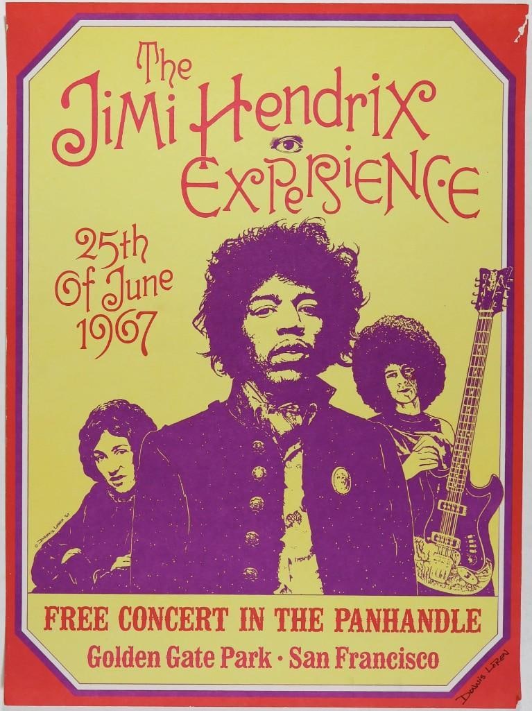 Jimi Hendrix Experience Commemorative Signed Poster Extra Fine 65 (1 of 2)