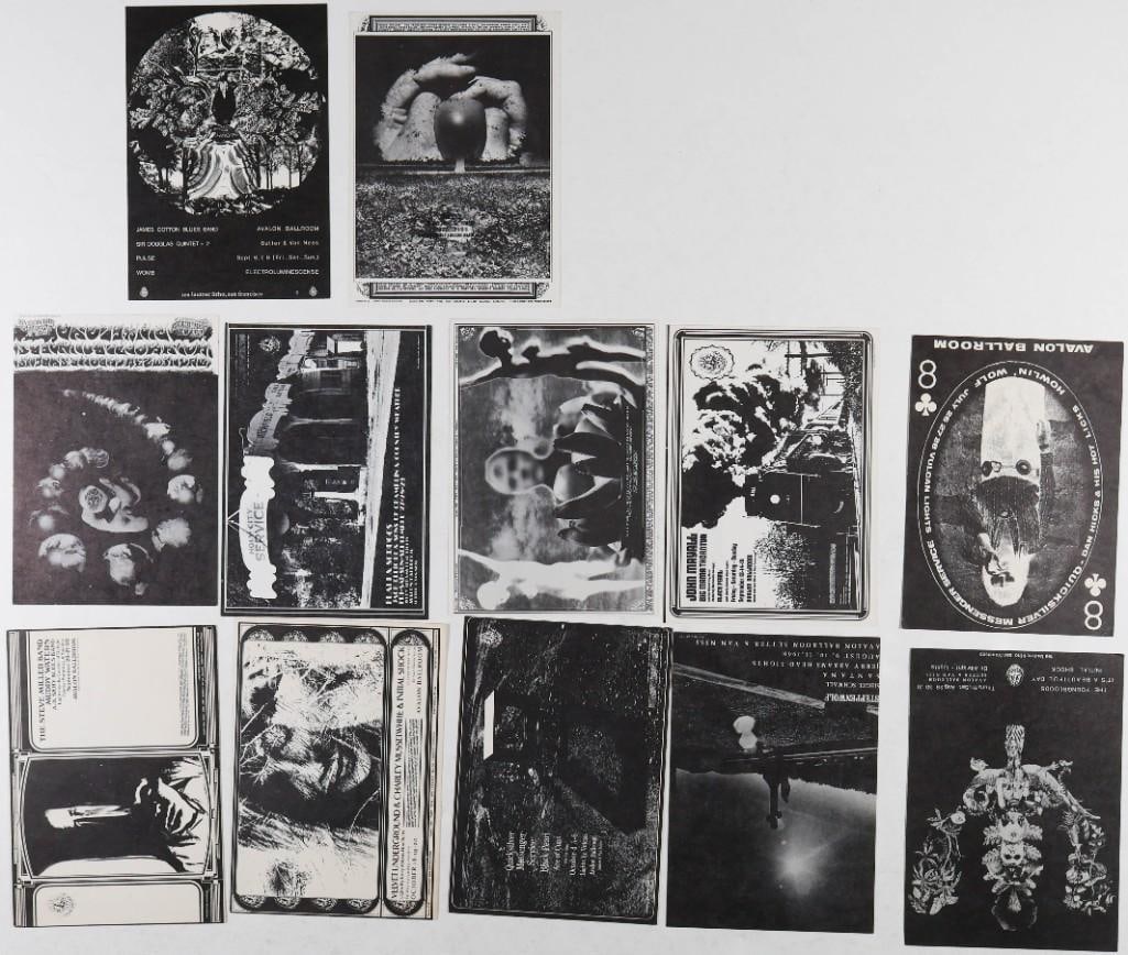 Lot of 12 Family Dog Cards NG: This lot features 12 original black-and-white cards from the Family Dog numbered series. --CRITICAL DETAILS-- --TITLE 12 Family Dog cards --GRADE NG A 20% Buyers Premium will be added to the final