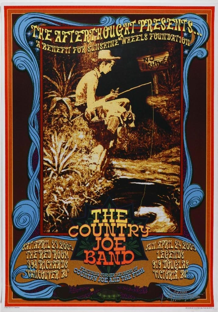2005 Country Joe Band The Red Room Vancouver Signed Masse Poster Excellent 75: Condition Details: SIGNED by Bob Masse. Handling, light creases --CRITICAL DETAILS-- --TITLE Country Joe Band The Red Room --GRADE Excellent 75 --PERFORMERS Country Joe Band --VENUE The Red Room