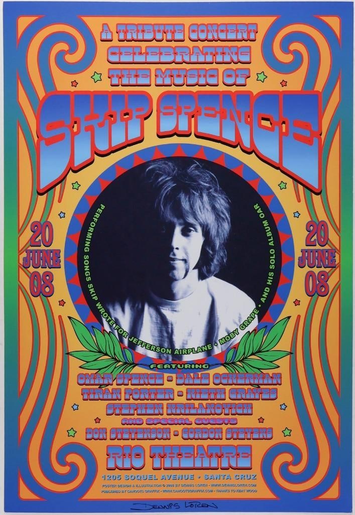 2008 Tribute to Skip Spence Rio Theatre Poster Mint 91 (1 of 2)