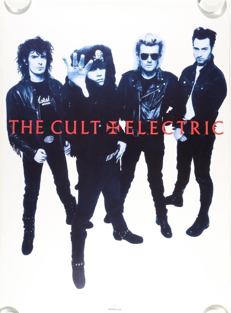 1987 The Cult Electric Promotional Poster Extra Fine 69: This promotional poster was distributed for The Cult's 1987 album, Electric. It was the British hard rock band's third release, and it was produced by the legendary Rick Rubin! Condition