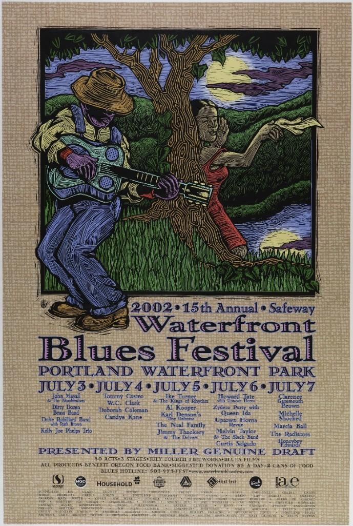 2002 John Mayall Tommy Castro Clarence Gate Mouth Brown Waterfront Park Poster Near Mint 85 (1 of 2)