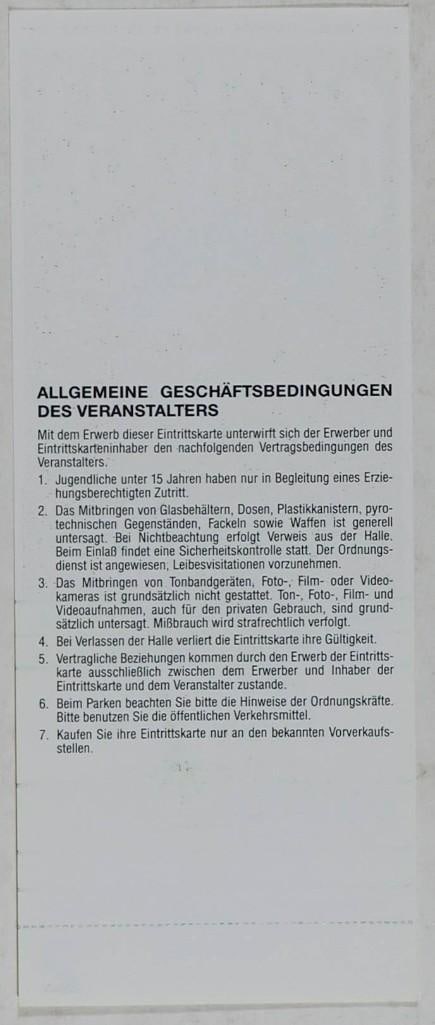 1990 Grateful Dead Sporthalle Hamburg Germany Ticket Mint 91 - 2