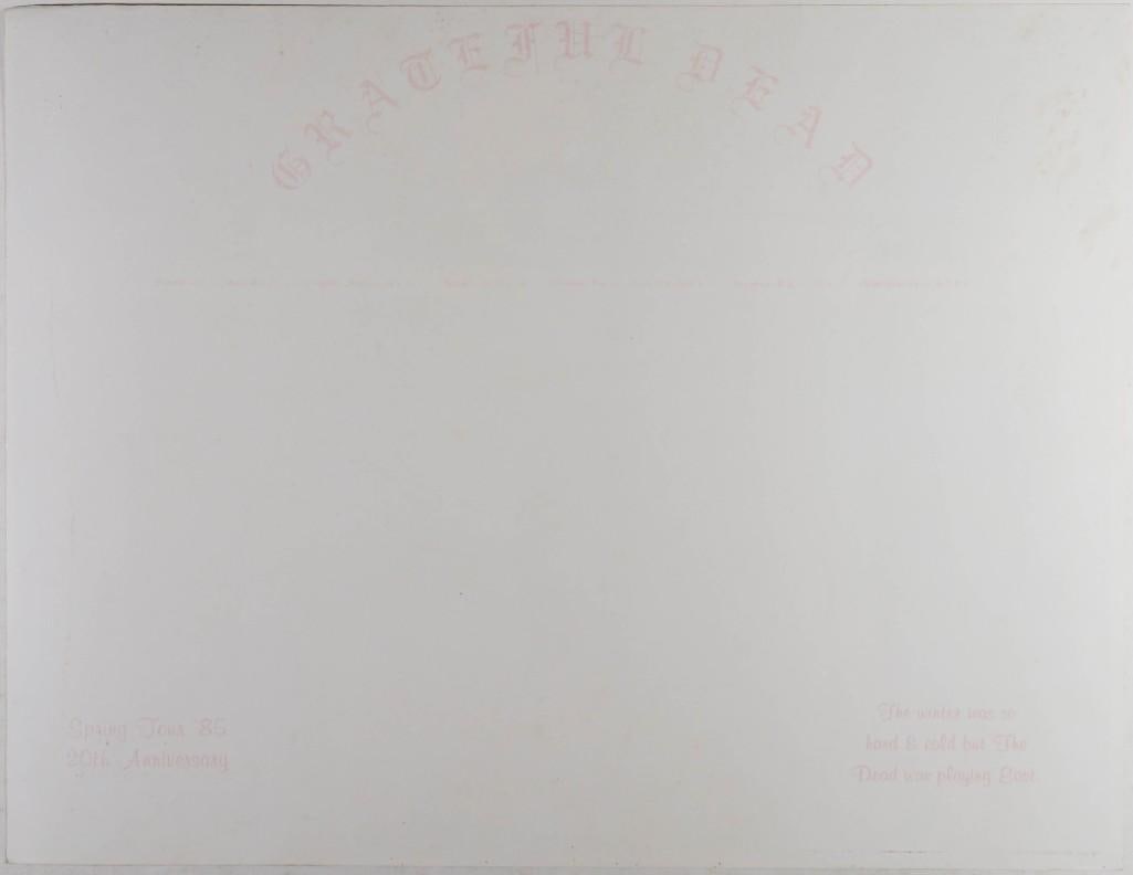 1985 Grateful Dead Spring Tour Fan Art Poster Excellent 77 - 2