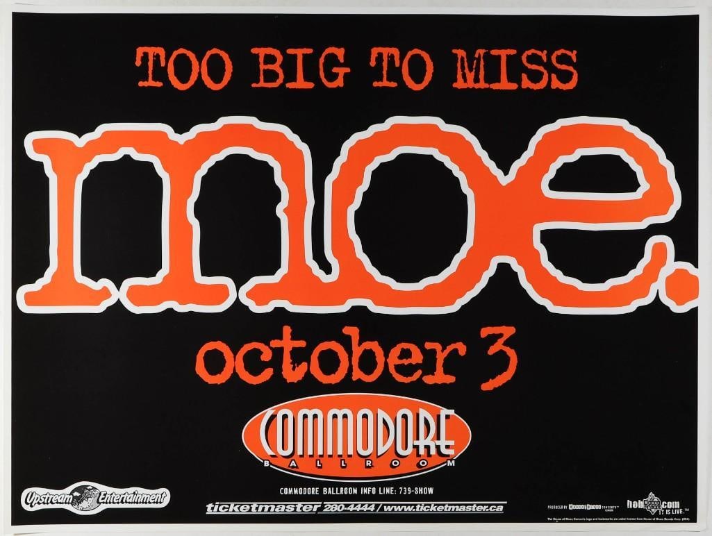 2002 Moe Commodore Ballroom Poster Near Mint 87 (1 of 2)