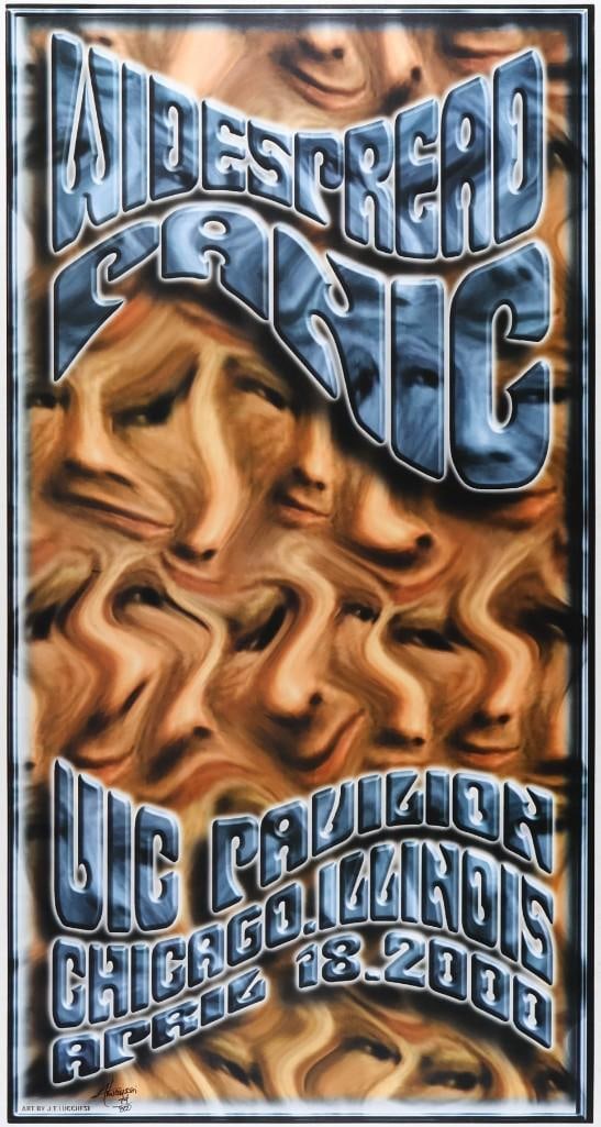 2000 Widespread Panic UIC Pavilion Chicago LE Signed Lucchesi Poster Near Mint 89 (1 of 2)