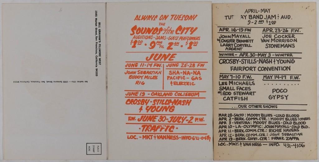 Lot of 3 Bill Graham Grateful Dead Postcards NG - 2