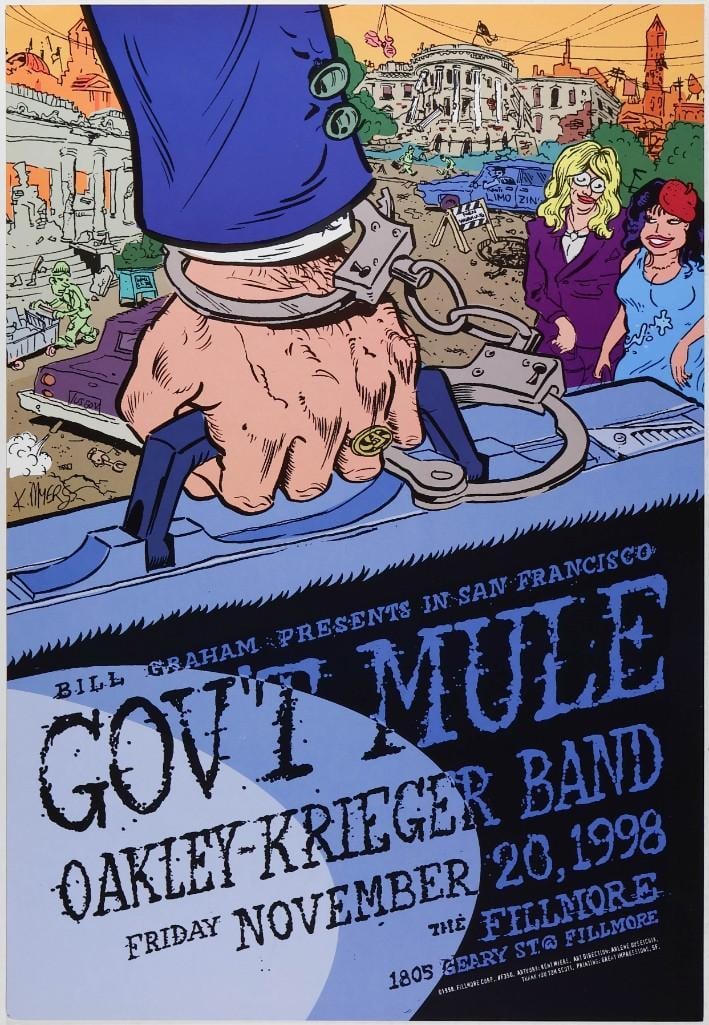 1998 NF-350 Gov't Mule The Fillmore Poster Excellent 79 (1 of 2)