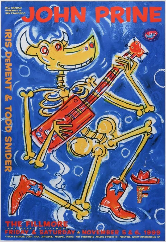1999 NF-391 John Prine The Fillmore Poster Near Mint 81 (1 of 2)