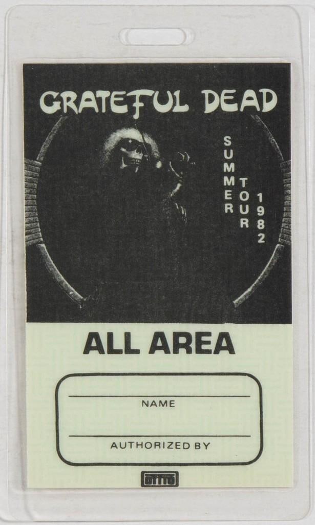 1982 Grateful Dead Summer Tour Laminated Pass NG (1 of 2)