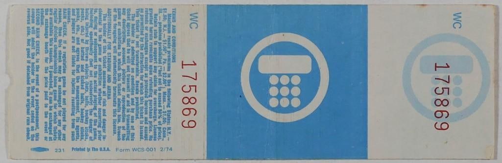 1974 Grateful Dead The Hollywood Bowl Original Ticket Extra Fine 65 - 2