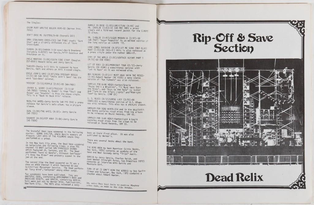 1975 Dead Relix Vol. 2 No. 6 Magazine Extra Fine 67 - 3