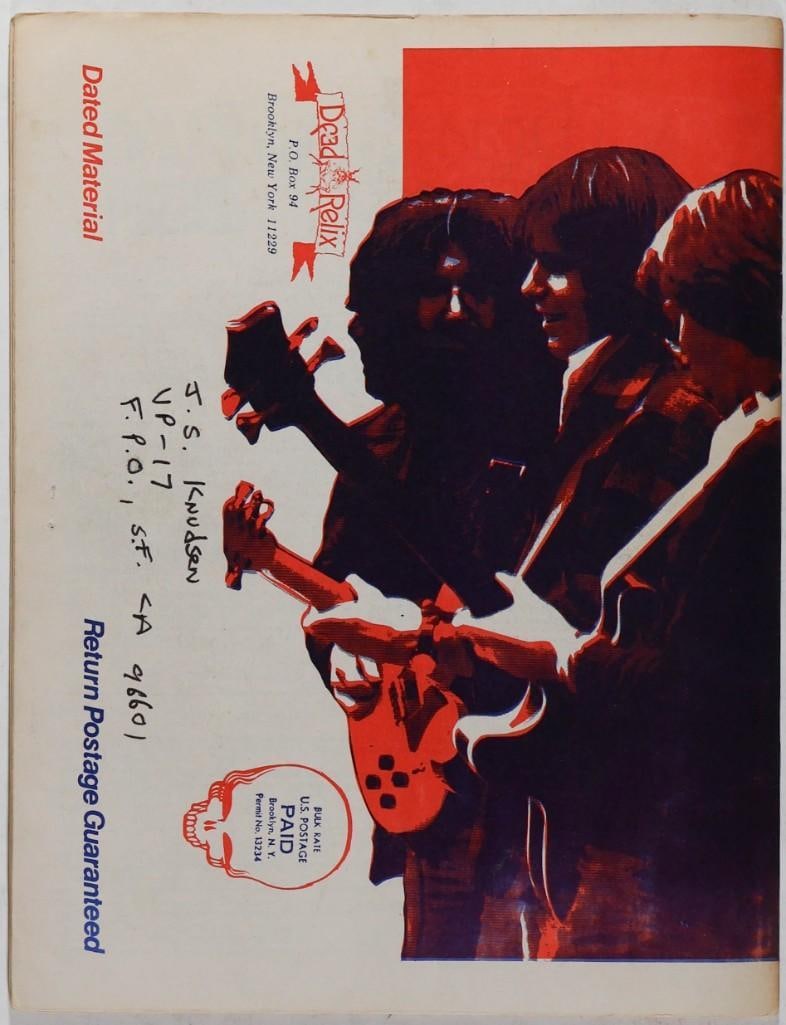 1976 Dead Relix Vol. 3 No. 4 Magazine Extra Fine 67 - 4