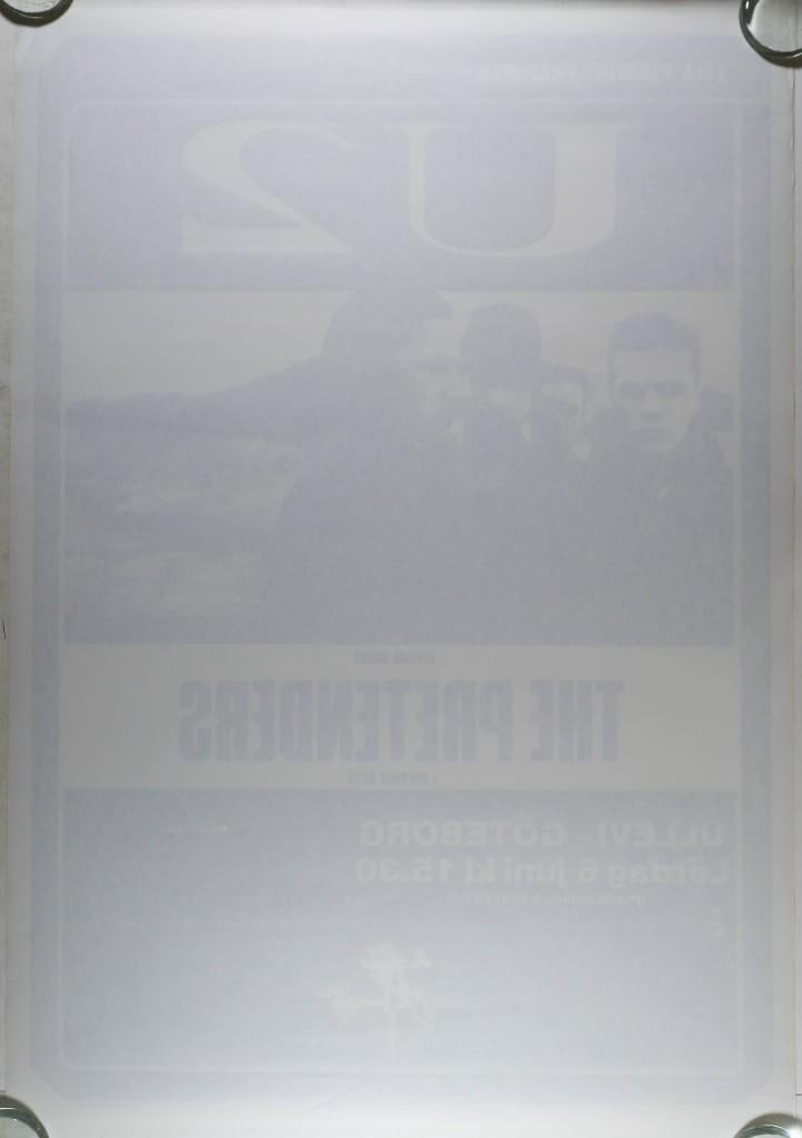 1987 U2 The Pretenders Ullevi Gothenburg Sweden Poster Excellent 77 - 2