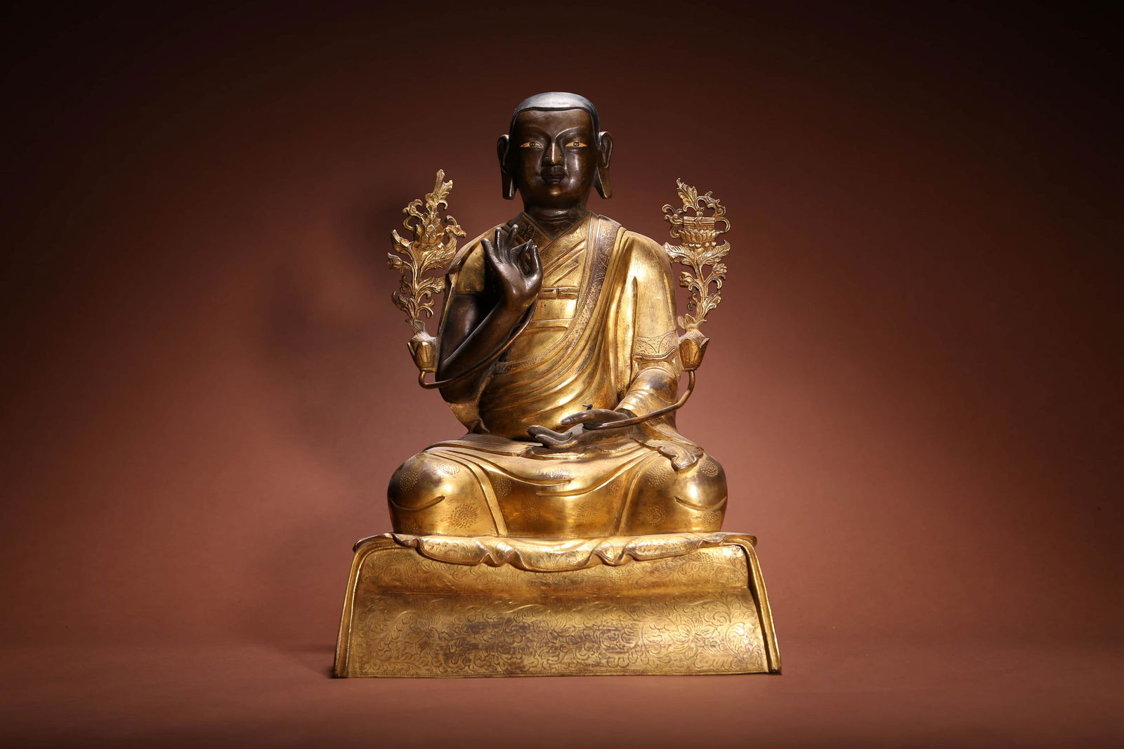 Gilt-Bronze Figure of Guru (1 of 9)
