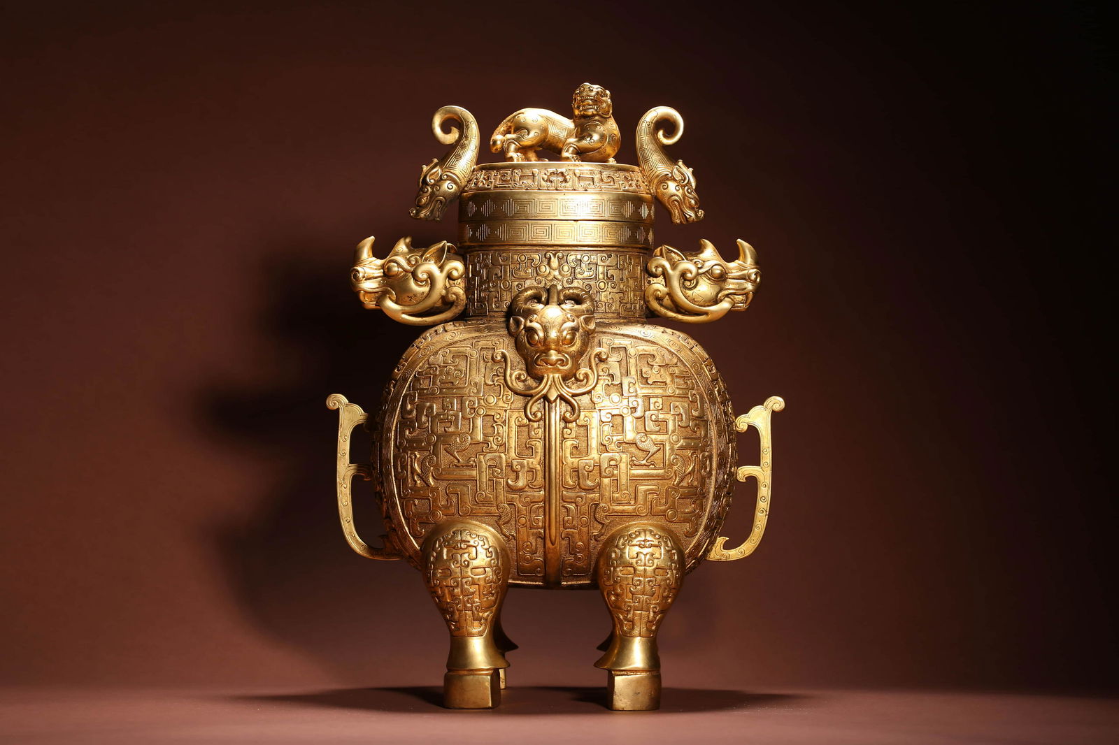 Gilt-Bronze Dragon Vessel (1 of 10)