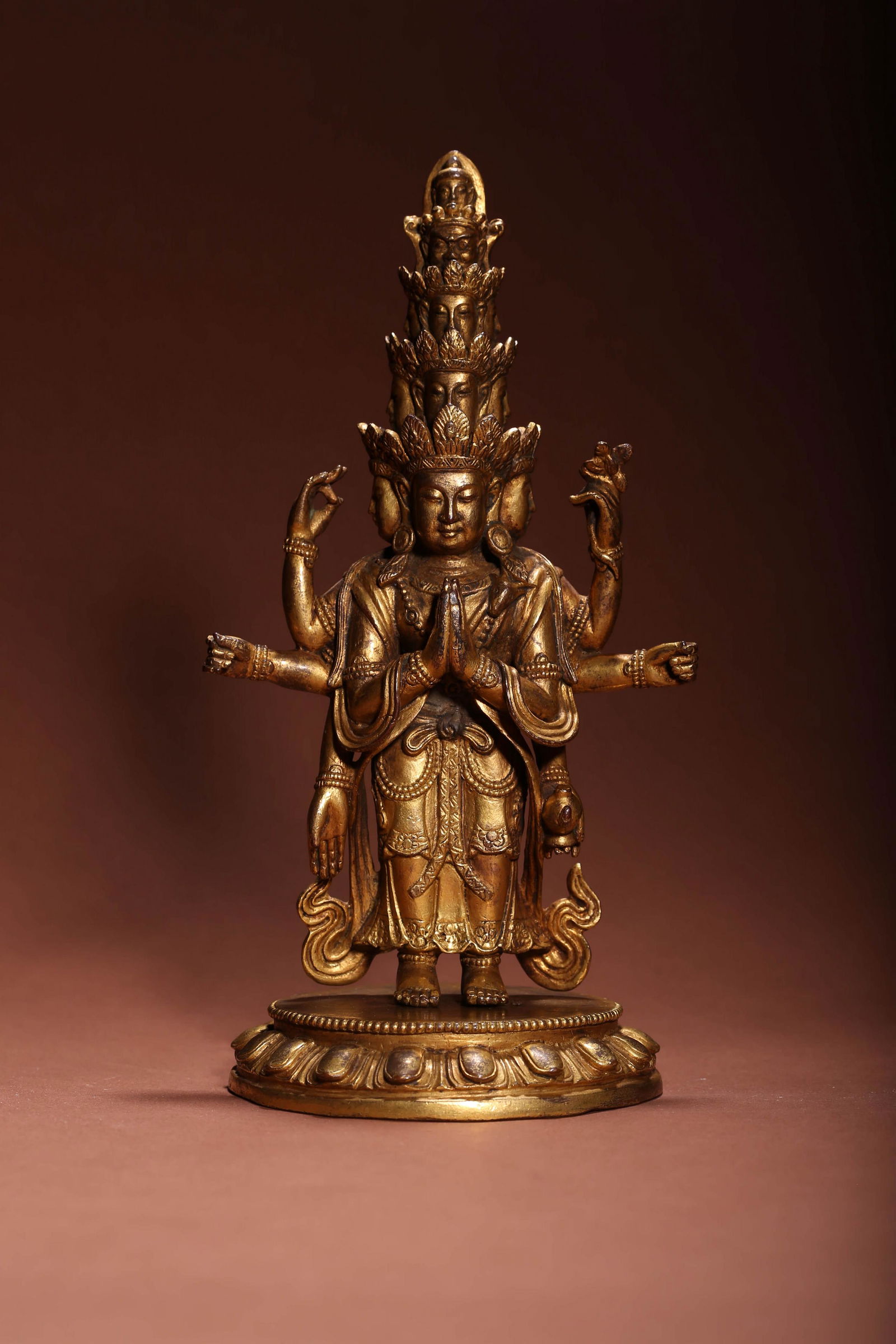 Gilt-Bronze Figure of Eleven-Faced Avalokitesvara (1 of 11)