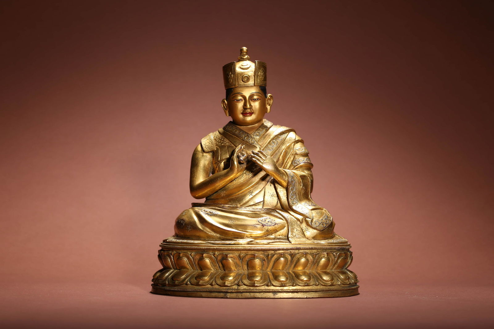 Gilt-Bronze Figure of Guru (1 of 7)