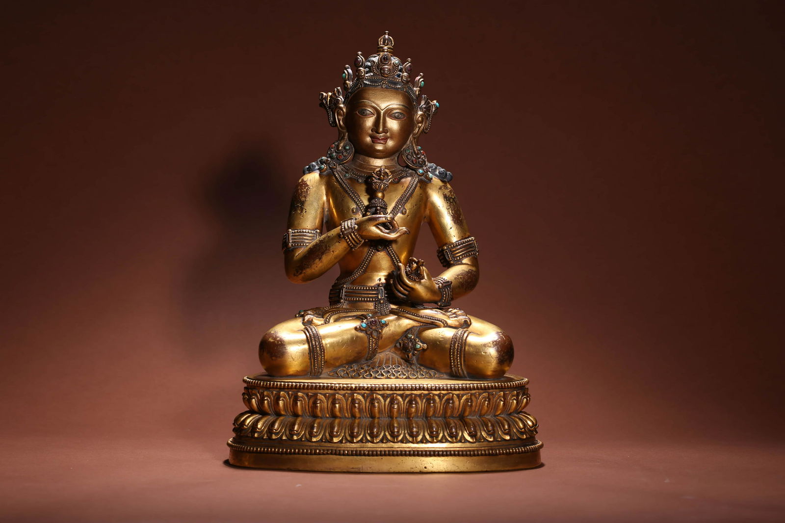 Gilt-Bronze Hardstone Inlaid Shyamtar (1 of 7)